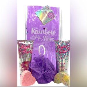 Pink Viva 6-Piece Rainbow🌈Vibes Bath 🛀 Gift🎁Set 🛍